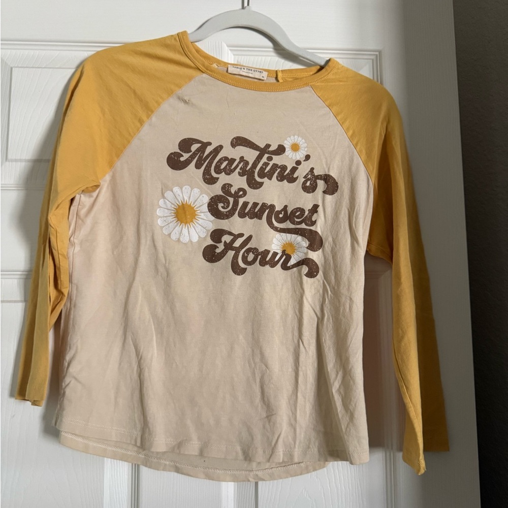 Spell Raglan Shirt - Mustard and Cream